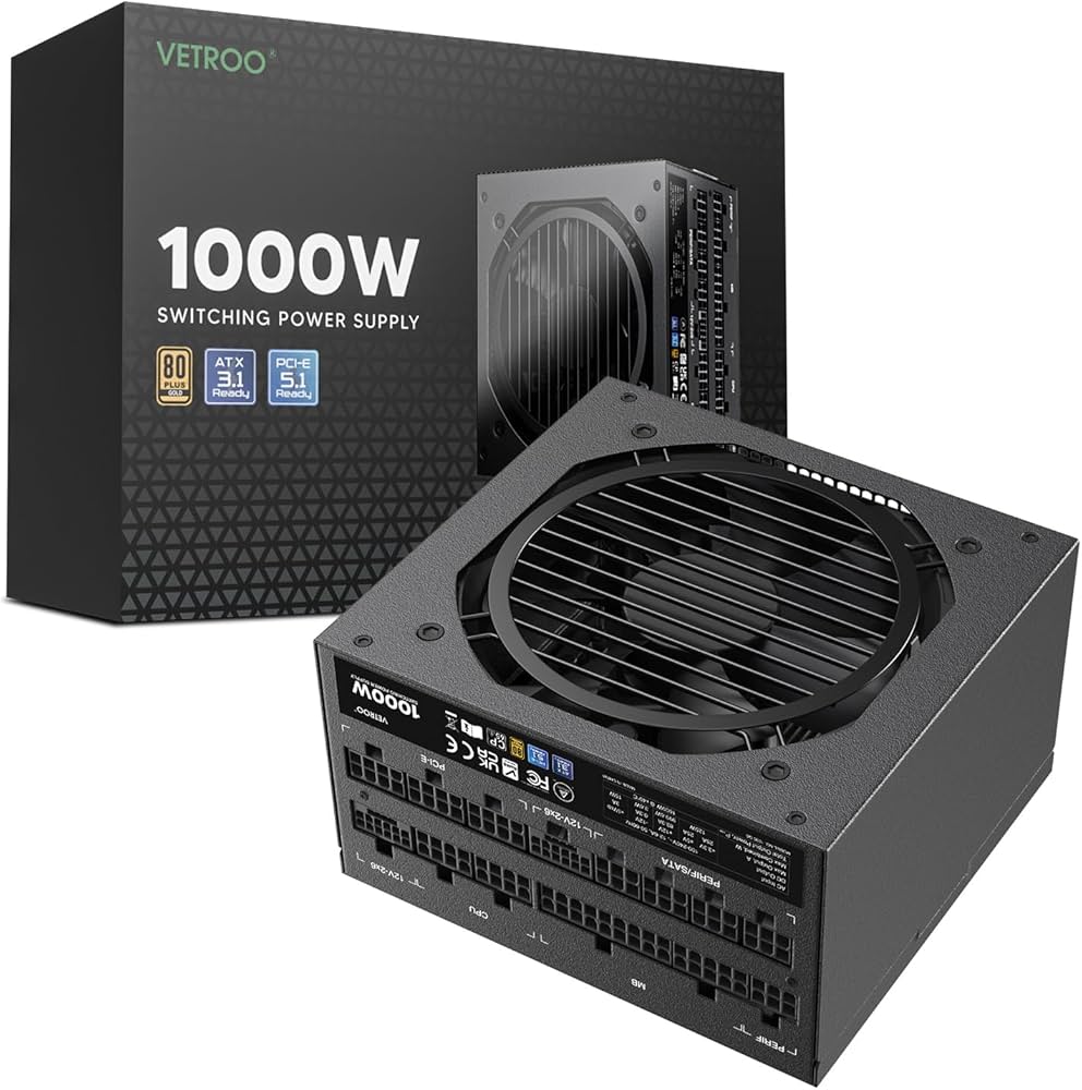 VETROO 1000W 電源ユニット 新品 VETROO 1000W 電源ユニット 新品 VETROO 1000W ATX3.0 電源